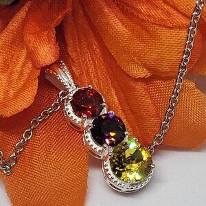 New, Mozambique Garnet Ring and Pendant Necklace, Size 5